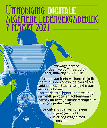 Algemene ledenvergadering PTCN Poster 2021