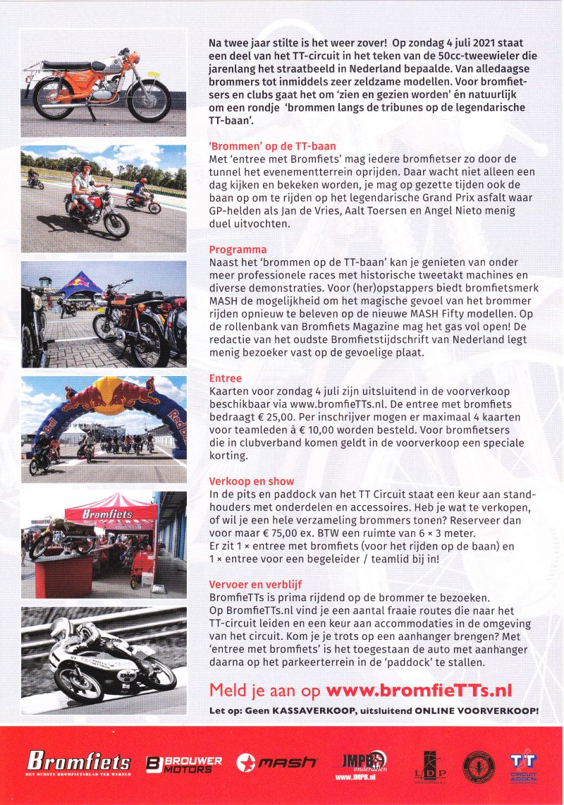 Bromfiets TT Assen Poster 2021-2