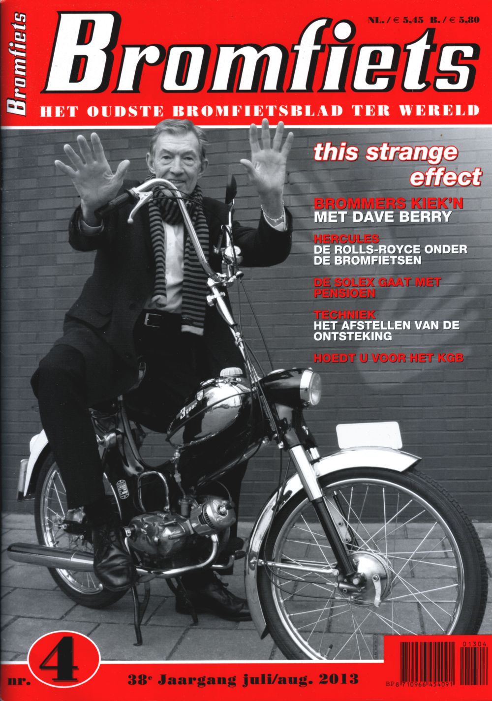 Dave Berry op de cover van het blad Bromfiets
