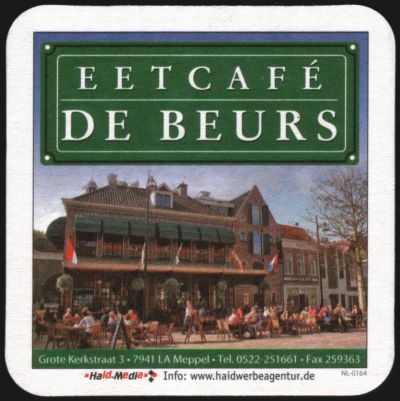 Bierviltje eetcafe de Beurs in Meppel