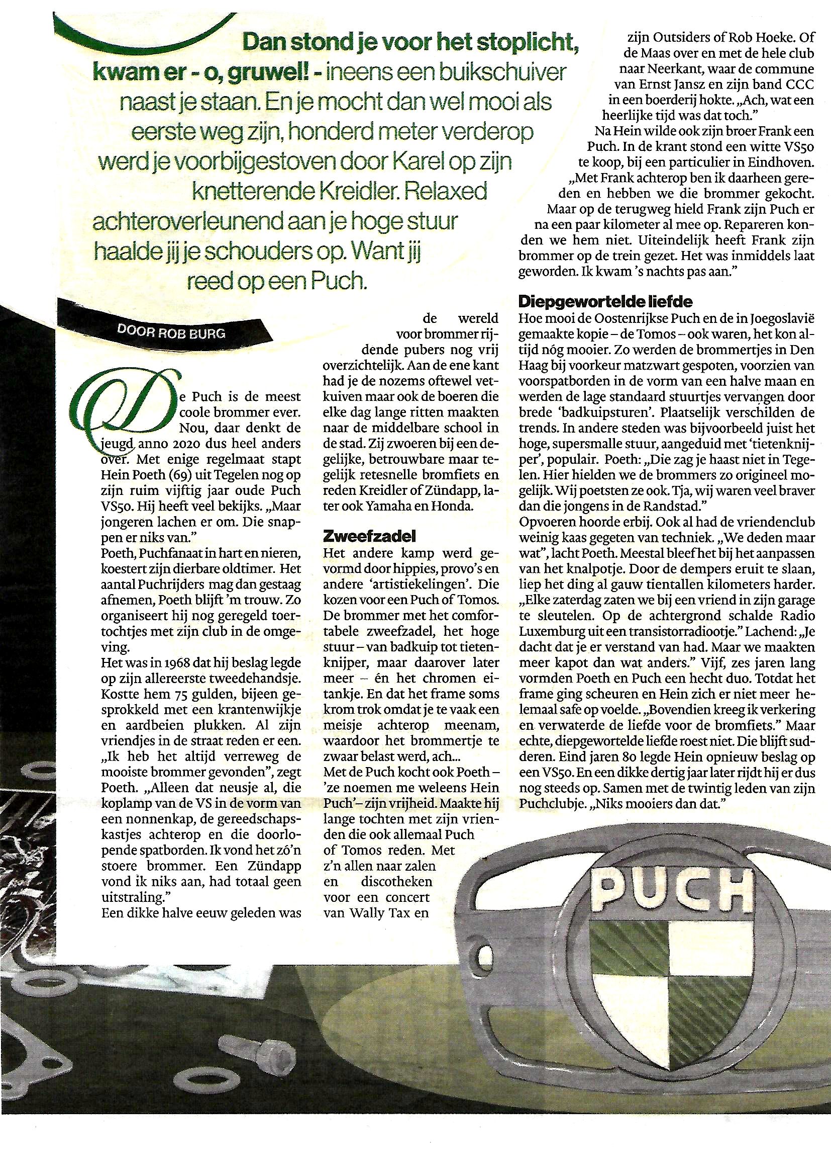 Eindhovens Dagblad 2020 artikeltje