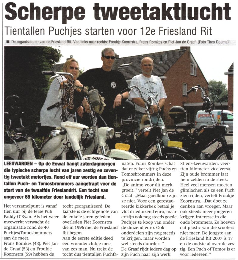 12e Frieslandrit 2007 artikeltje