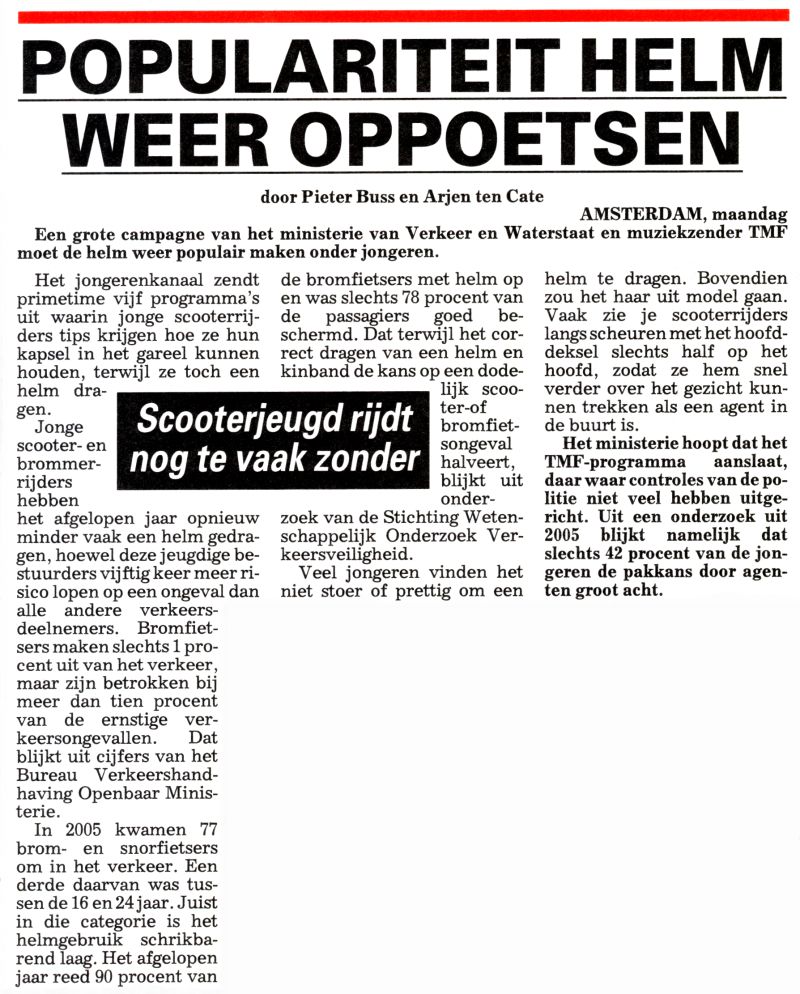 Populariteit van een helm weer oppoetsen artikeltje