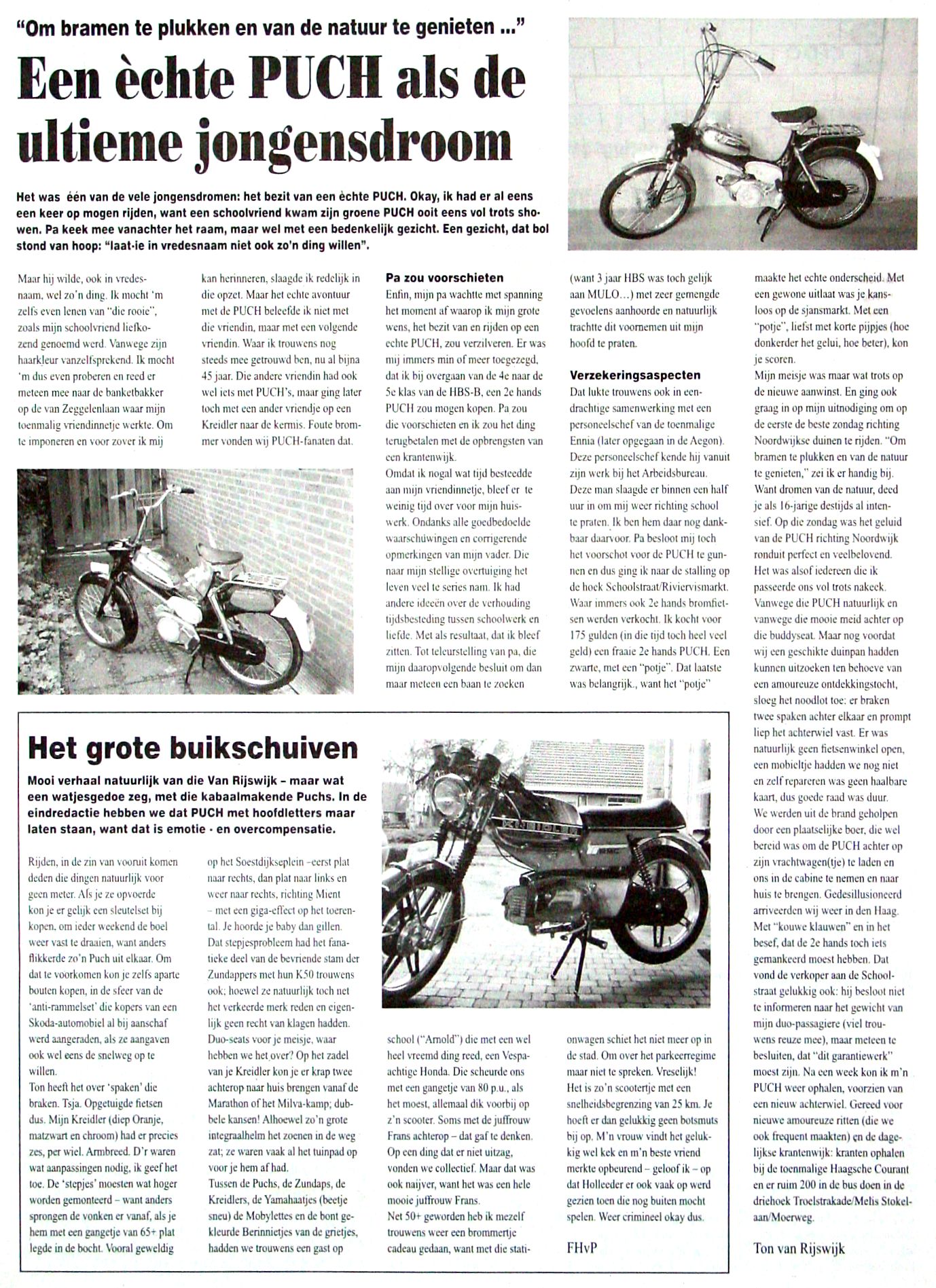 Puch als de ultieme jongensdroom knipsel 2009