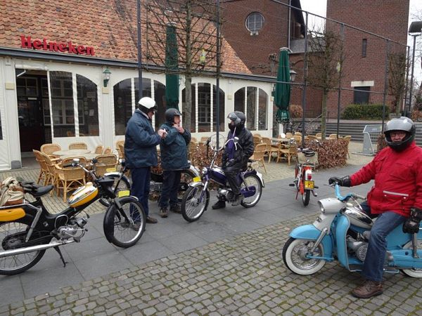 Eventjes afstappen om wat op te warmen.