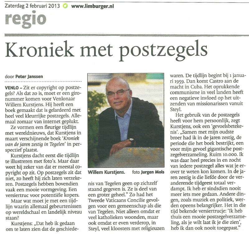 Kroniek van de jaren 60 in Tegelen