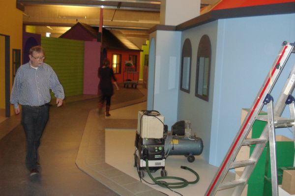 Het straatje met de huisjes.