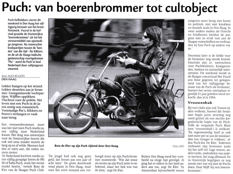 Puch: van boerenbrommer tot cultobject knipsel 2005