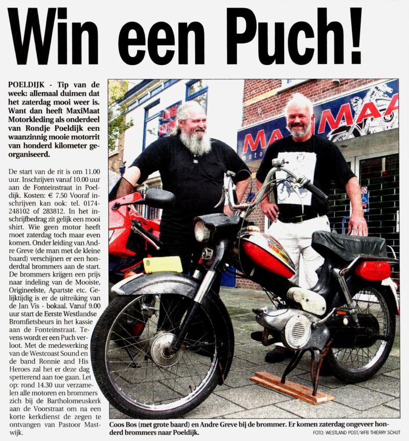 Rondje Poeldijk Puch 2006 artikeltje