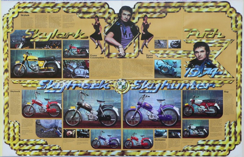 achterkant Puch bij Roxy poster 1974