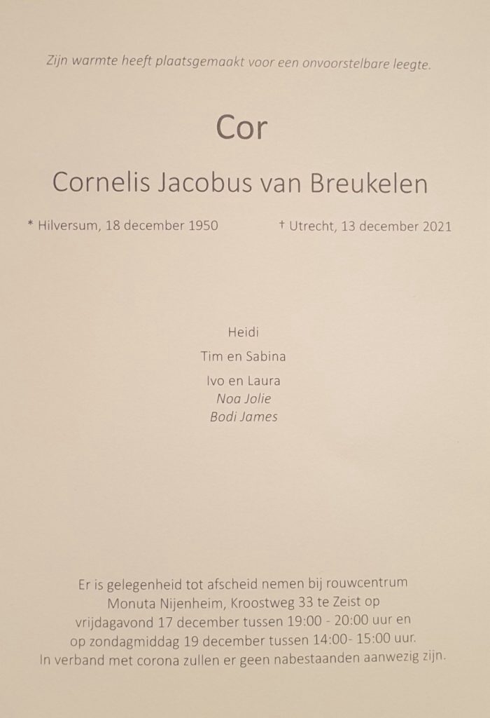 In memoriam Cor van Breukelen-1