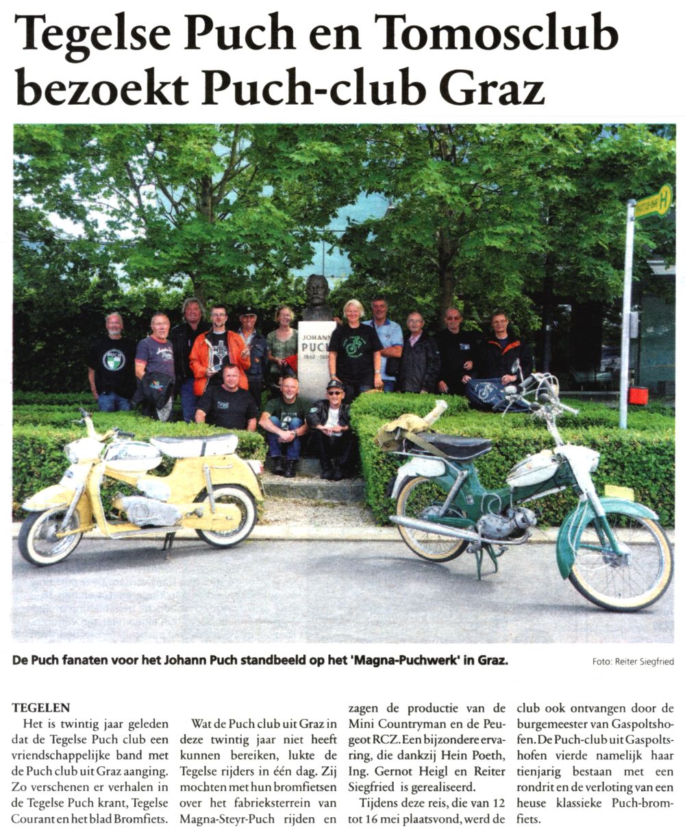 Tegelse Puch en Tomos club bezoekt Puchclub in Graz