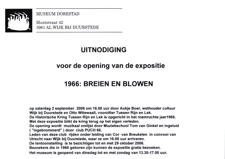 De uitnodiging voor de opening